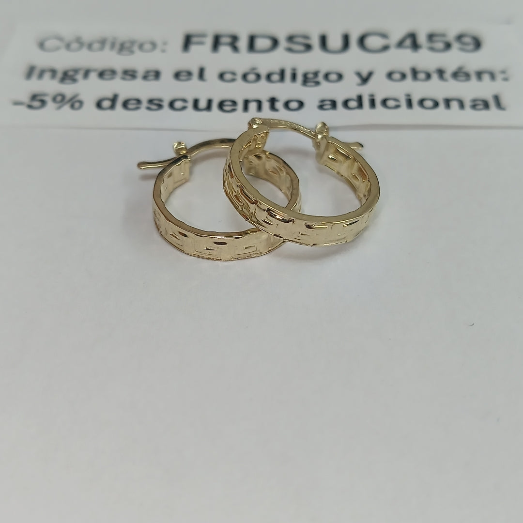 ARETES ARRACADAS FIG GRECAS 14K 1.8 GR (NUEVO)