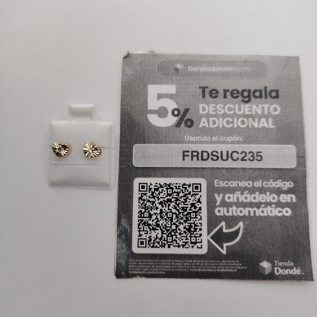 BROQUELES BROQUEL FIG CORAZON C CIRCONIA 14K 0.2603 GR (NUEVO)