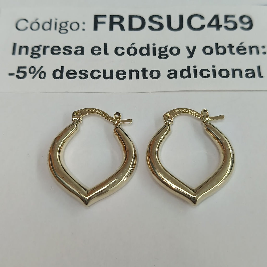 ARETES ARRACADAS 14K 2.2 GR (NUEVO)