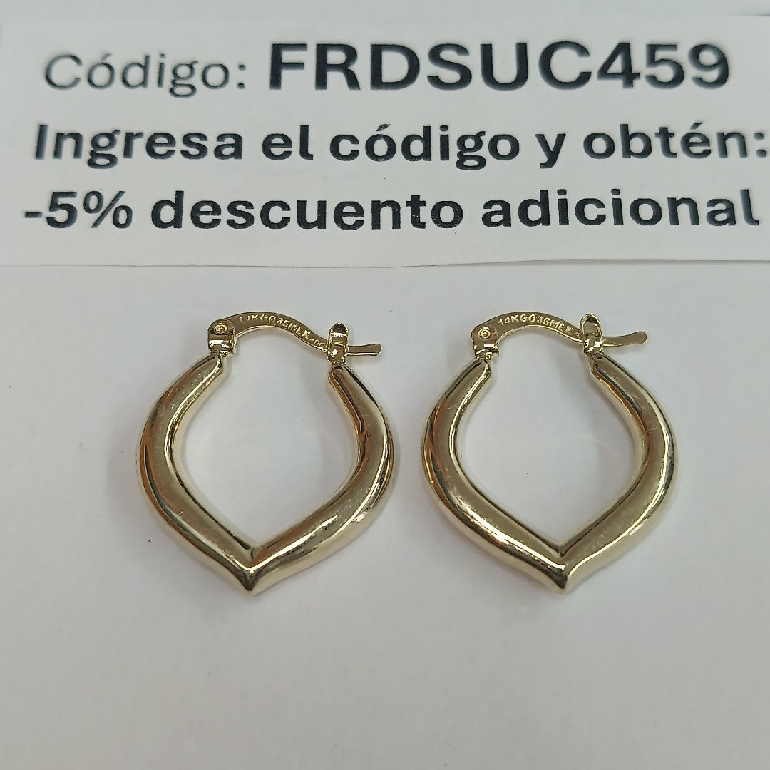 ARETES ARRACADAS 14K 2.2 GR (NUEVO)