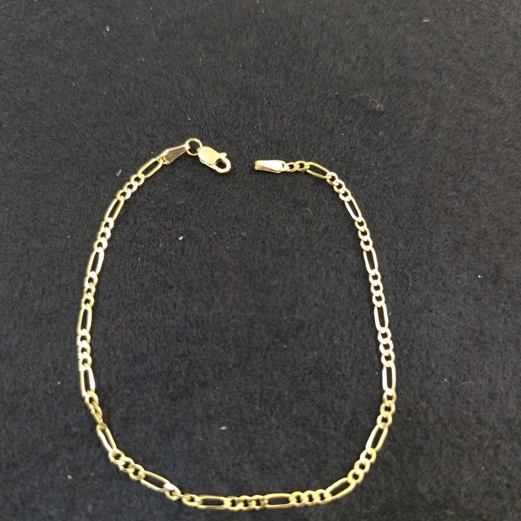 PULSERA TEJIDO 3X1 14K 21 CM 2.2 GR (NUEVO)