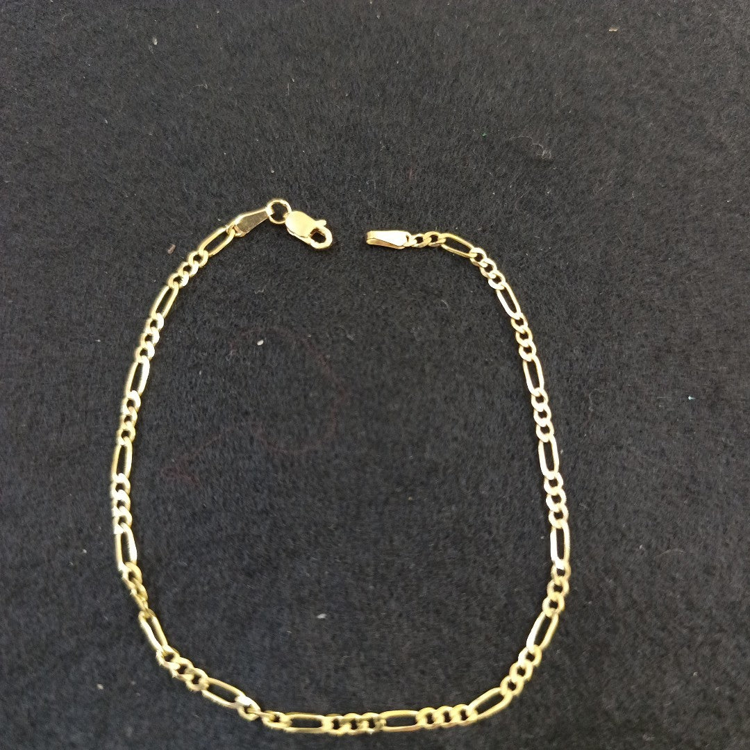 PULSERA TEJIDO 3X1 14K 21 CM 2.2 GR (NUEVO)