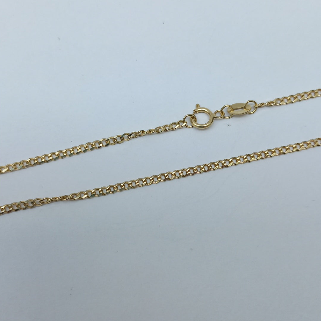 CADENAS TEJIDO BARBADA ORO 10K 50 CM 3.4 GR (NUEVO)