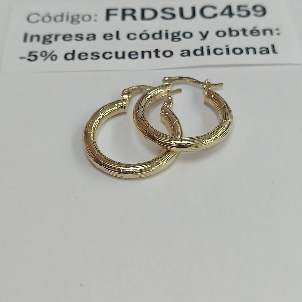 ARETES ARRACADAS 14K 2.7 GR (NUEVO)