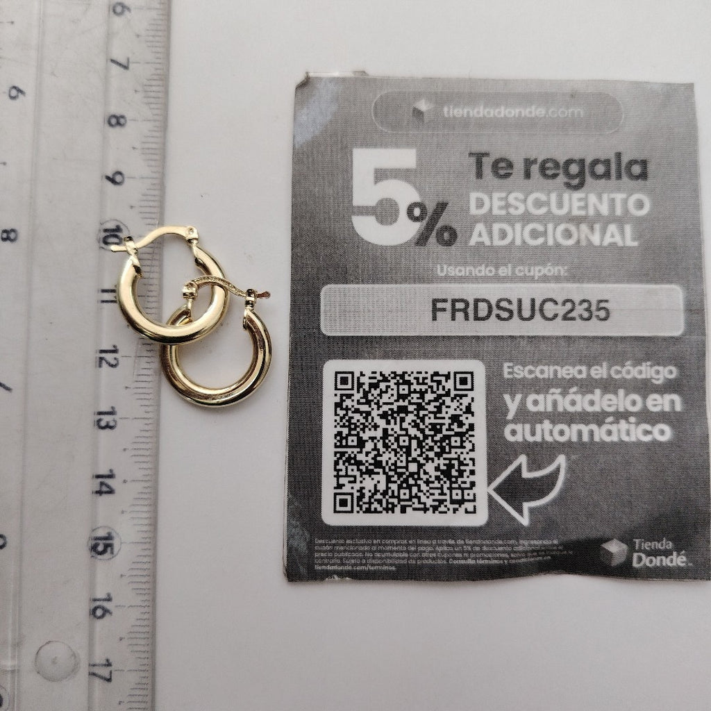ARETES ARRACADAS 14K 1.6 GR (NUEVO)