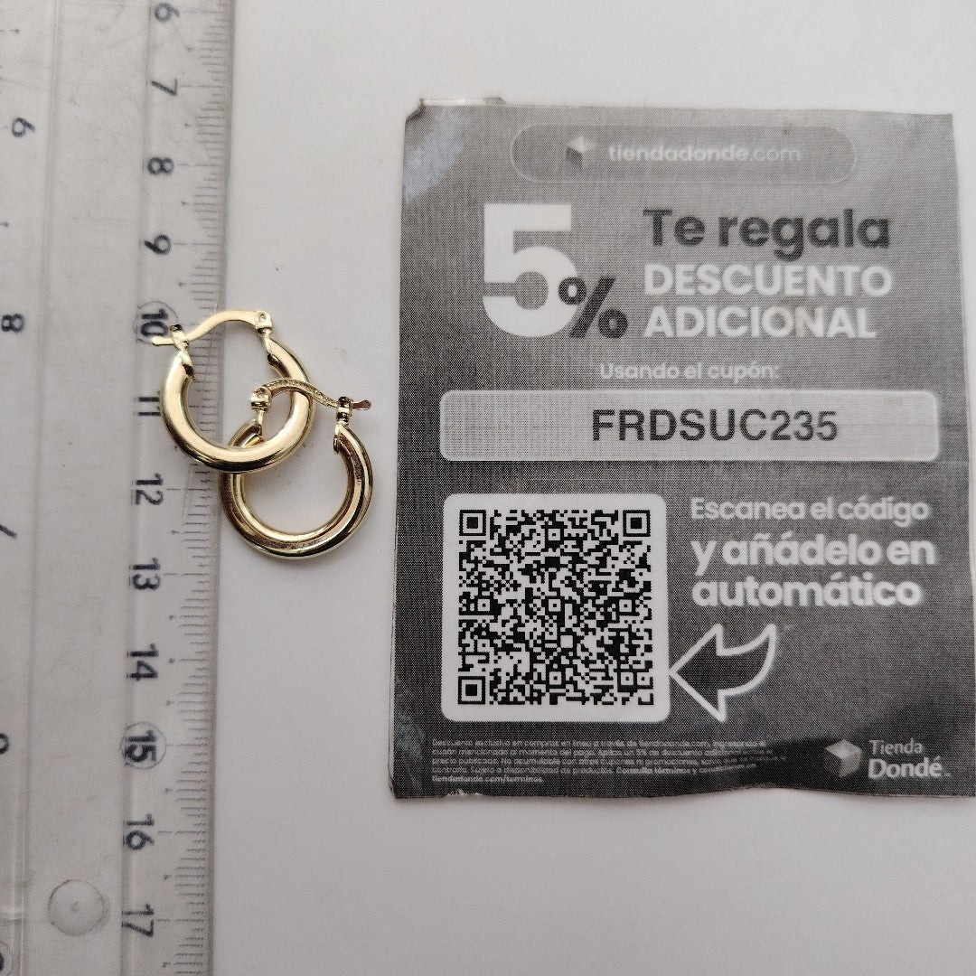 ARETES ARRACADAS 14K 1.6 GR (NUEVO)