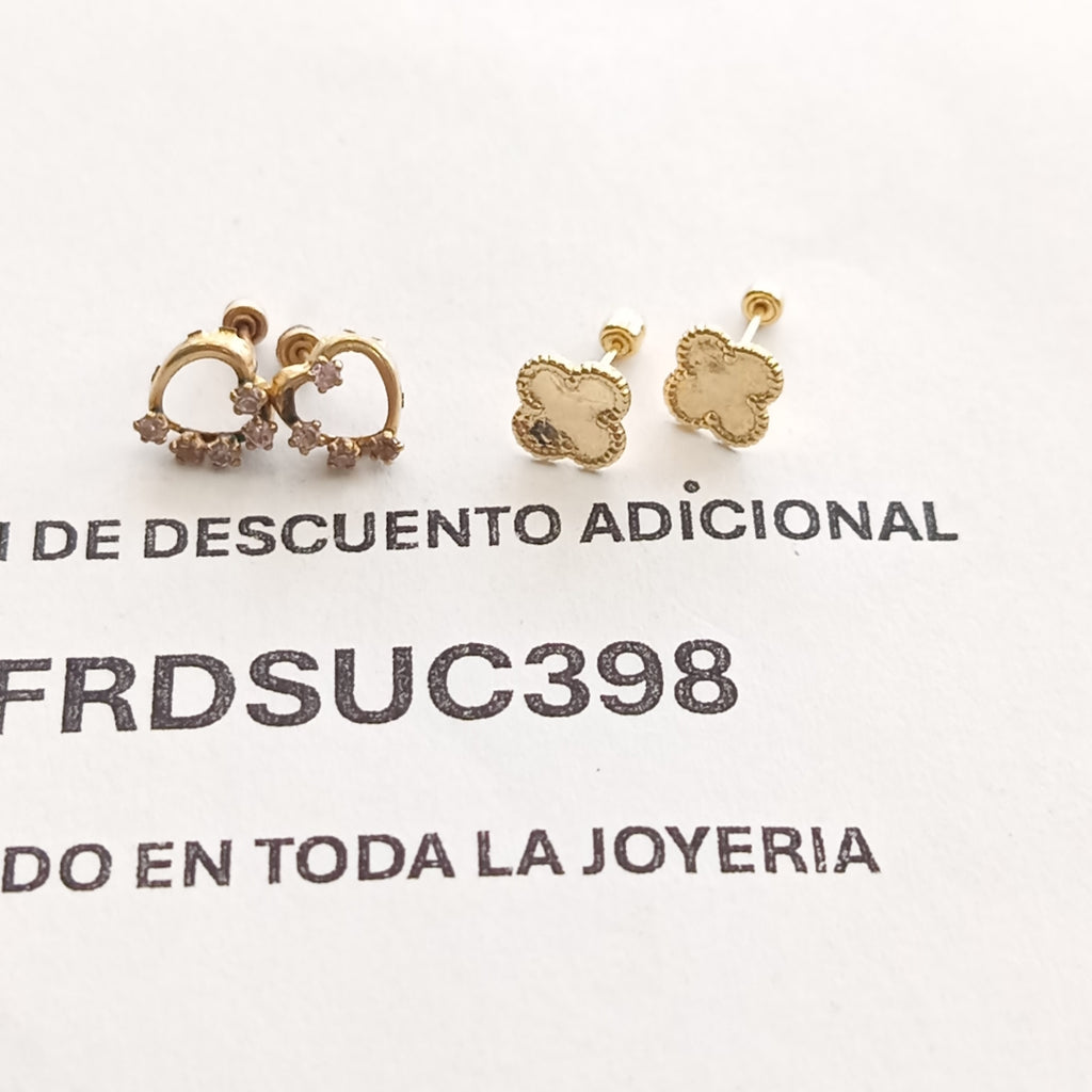 BROQUELES PAR ORO 10 K 0.5 GRMS (SEMINUEVO)
