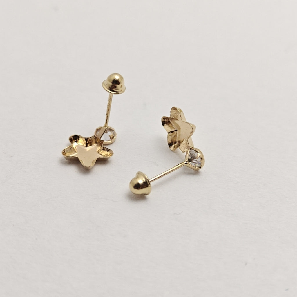BROQUELES BROQUEL FIG ESTRELLA C CIRCONIA 14K 0.2603 GR (NUEVO)
