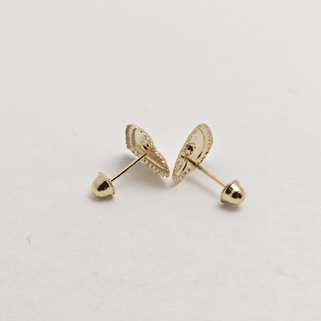 BROQUELES BROQUEL FIG CORAZON C CIRCONIA 14K 0.2614 GR (NUEVO)