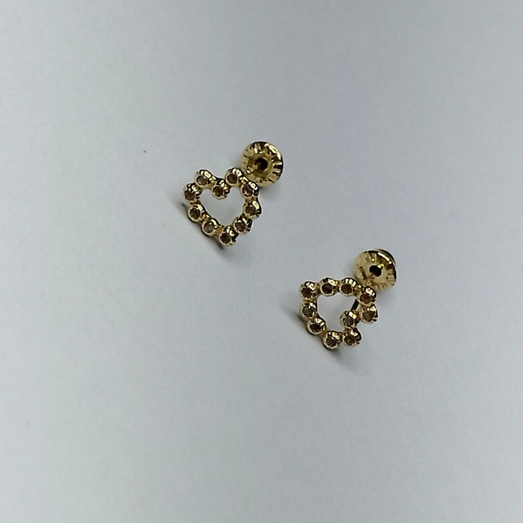 BROQUELES BROQUEL FIG CORAZON 14K 0.23 GR (NUEVO)