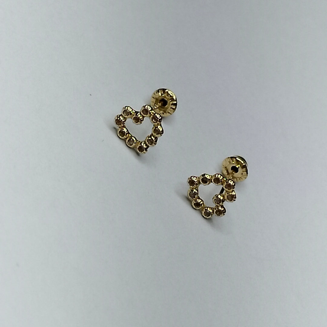 BROQUELES BROQUEL FIG CORAZON 14K 0.23 GR (NUEVO)