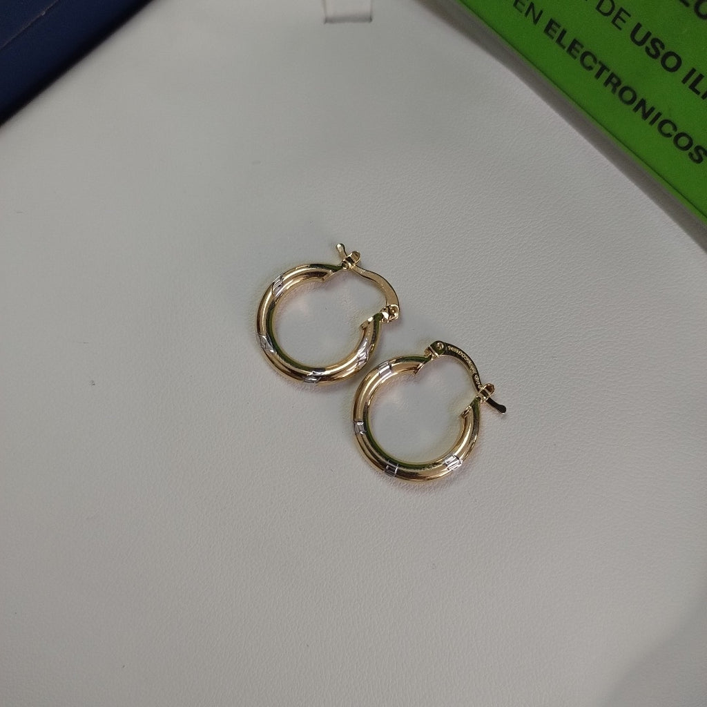 ARETES ARRACADAS COMBINADAS 14K 1.6 GR (NUEVO)