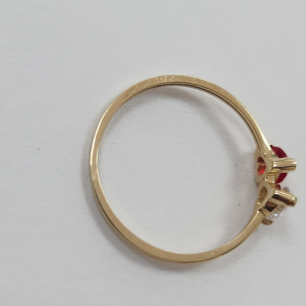 ANILLOS C PIEDRAS COLOR 14K TALLA 8 1.1 GR (NUEVO)