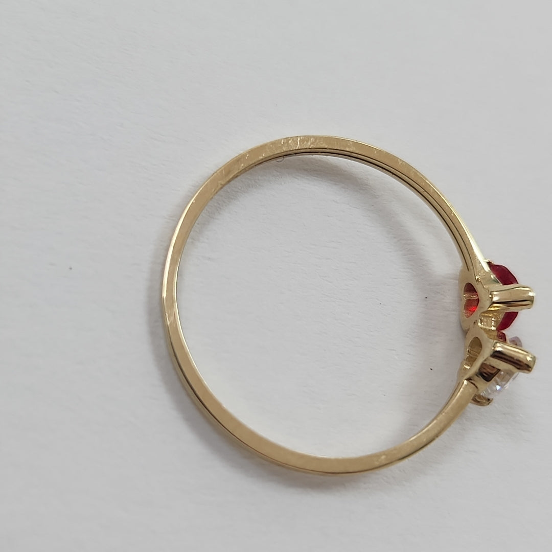 ANILLOS C PIEDRAS COLOR 14K TALLA 8 1.1 GR (NUEVO)