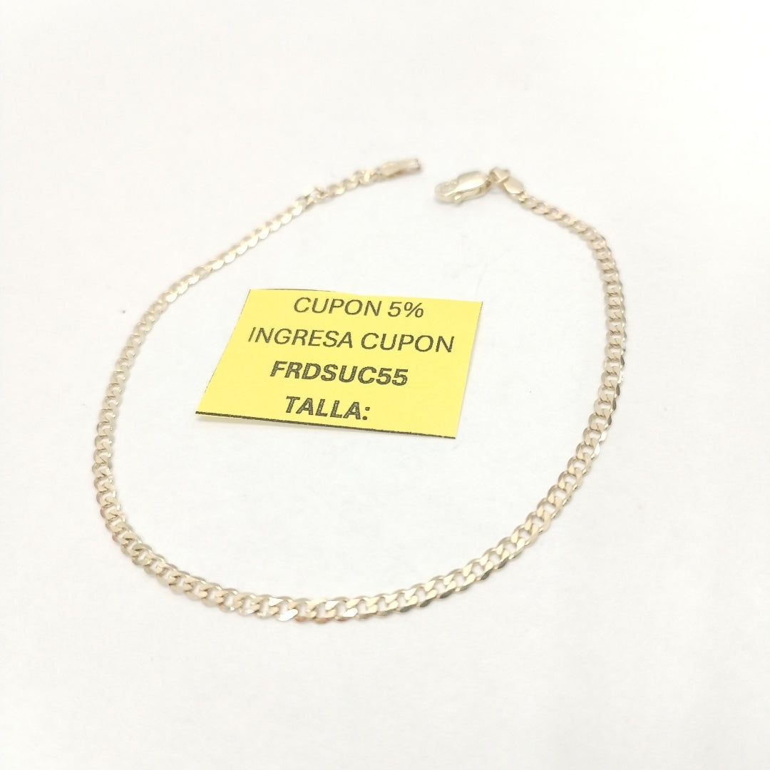 PULSERA TEJIDO BARBADA 14K 21 CM 2.3 GR (NUEVO)