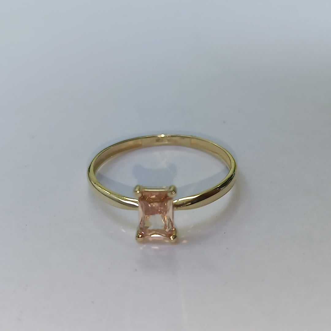 ANILLOS TEJIDO ANILLITO C PIEDRA DE COLOR 14K 8 1.2 GR (NUEVO)