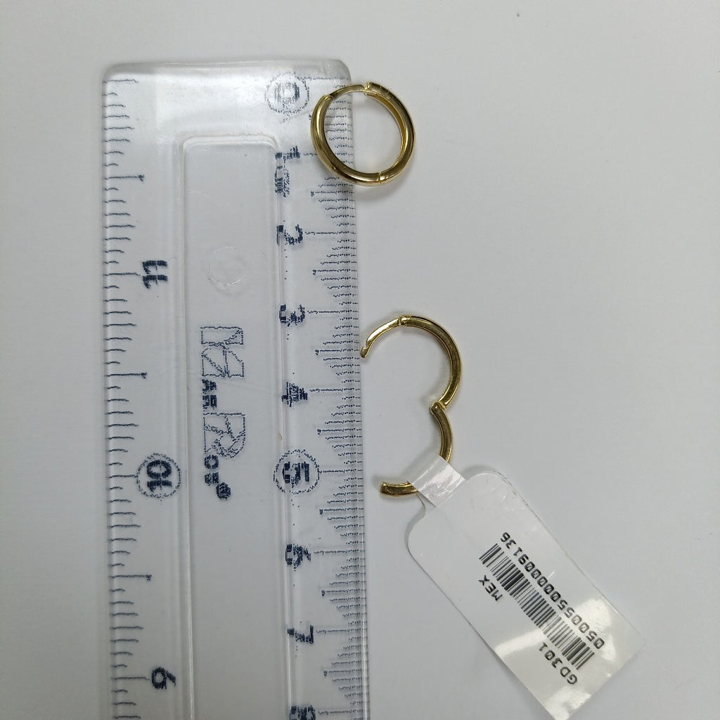 ARETES HUGGIES LISAS 14K 1.5 GR (NUEVO)