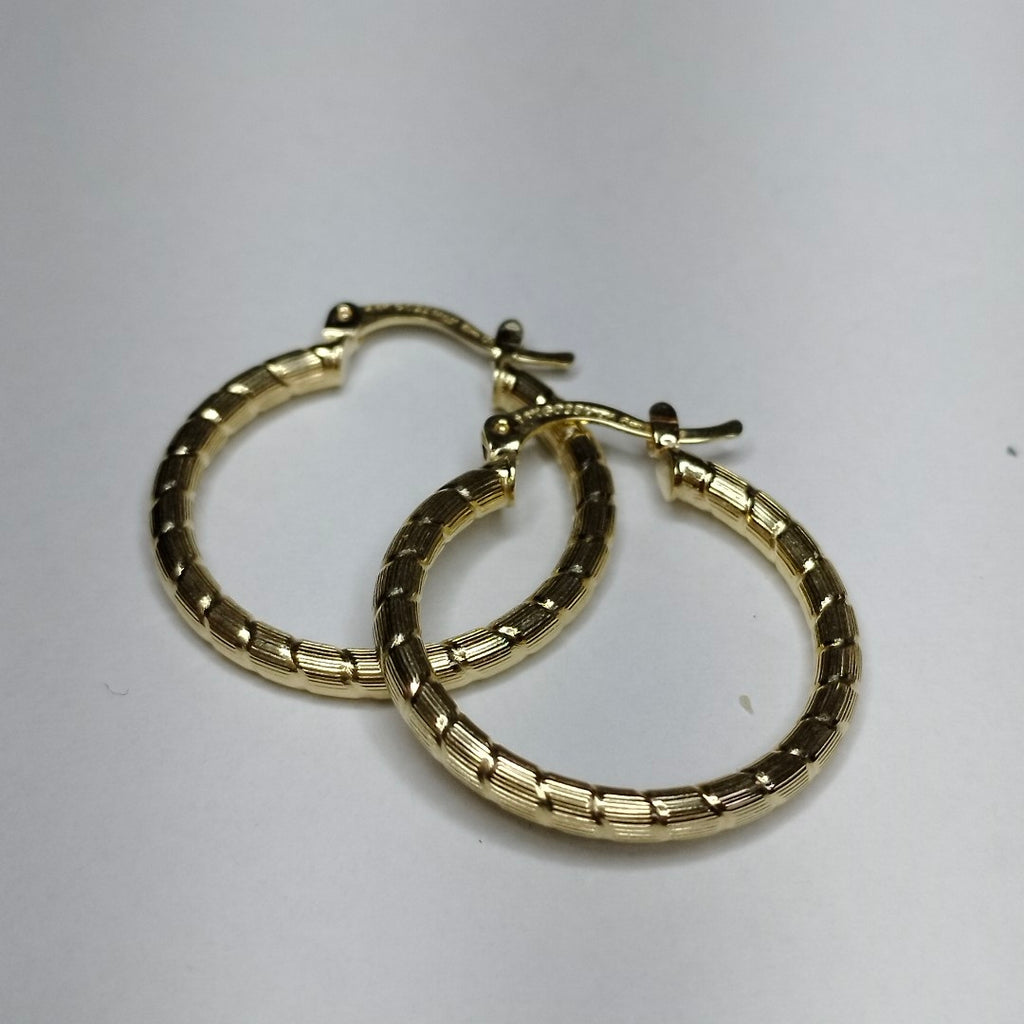 ARETES ARRACADAS LABRADAS 14K 3.3 GR (NUEVO)