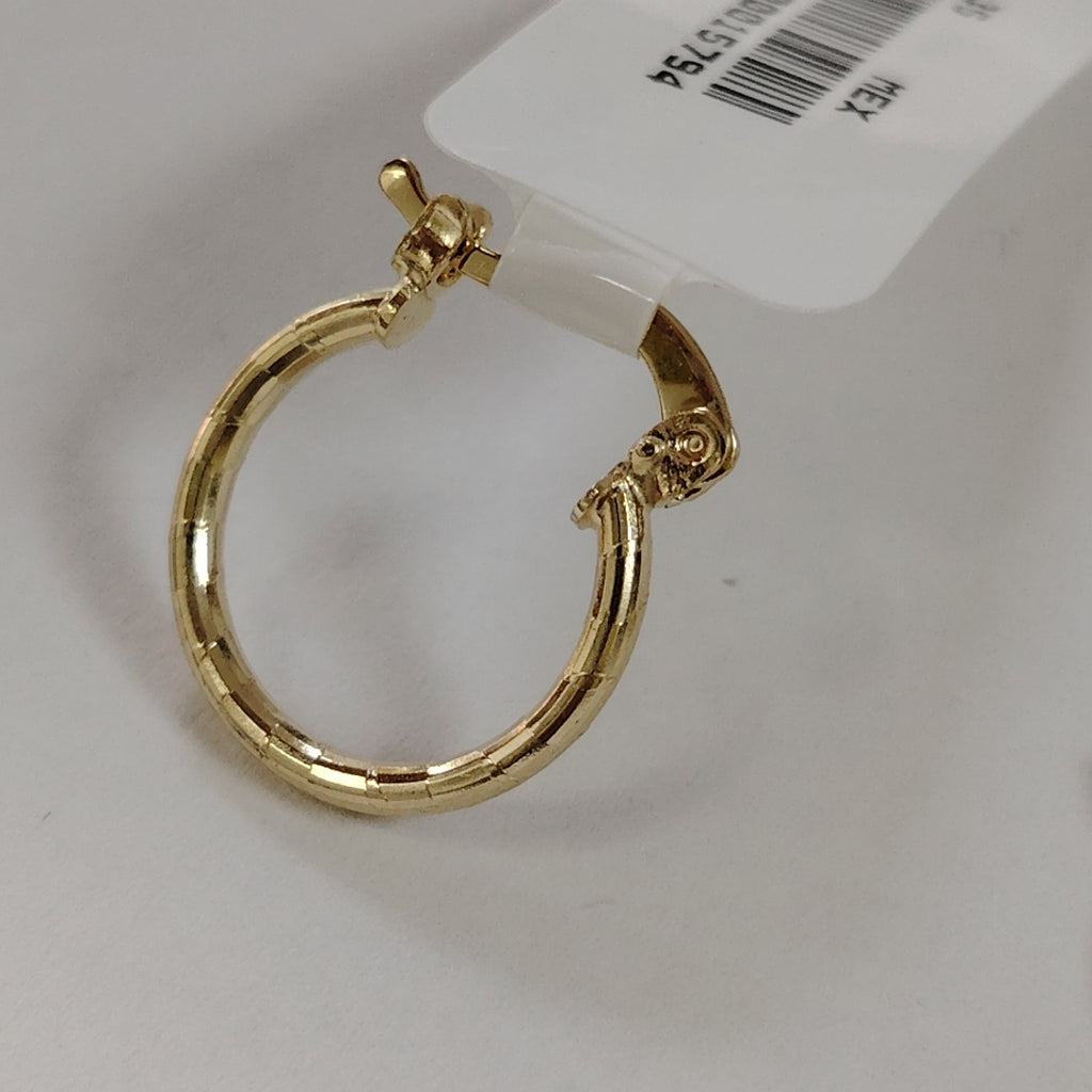 ARETES ARRACADAS ESTRIADAS 14K 1.4 GR (NUEVO)