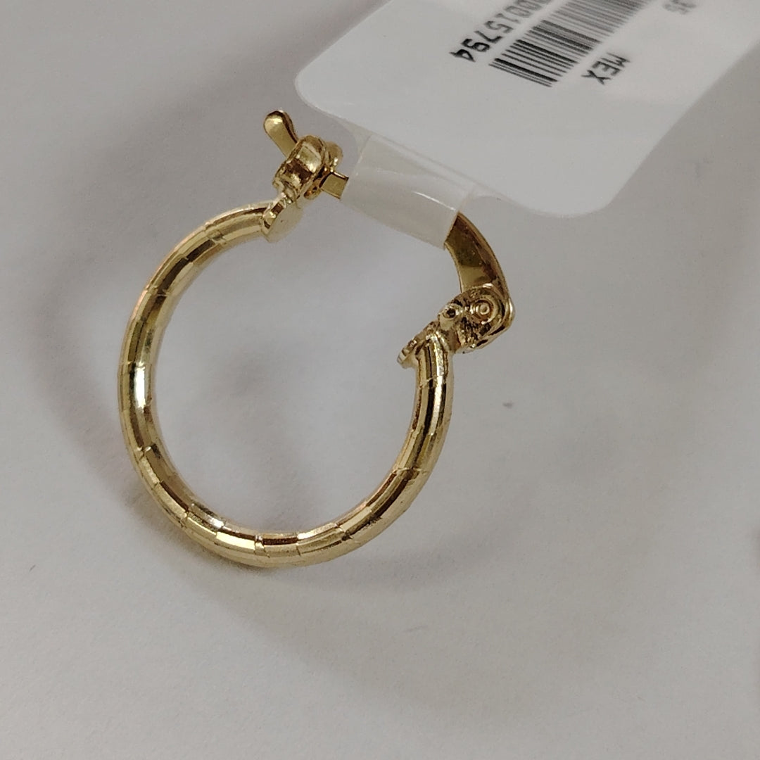 ARETES ARRACADAS ESTRIADAS 14K 1.4 GR (NUEVO)