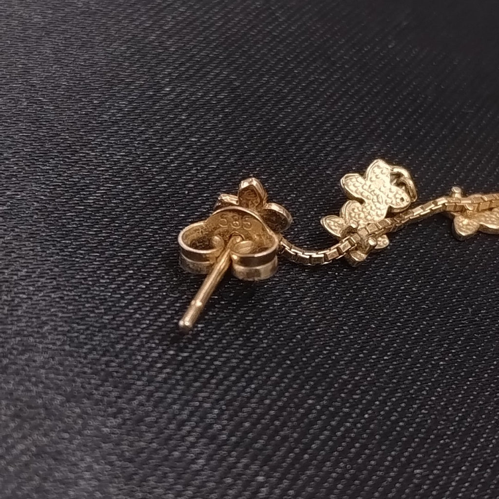 ARETES PAR ORO 14 K 2,50 GRMS (SEMINUEVO)