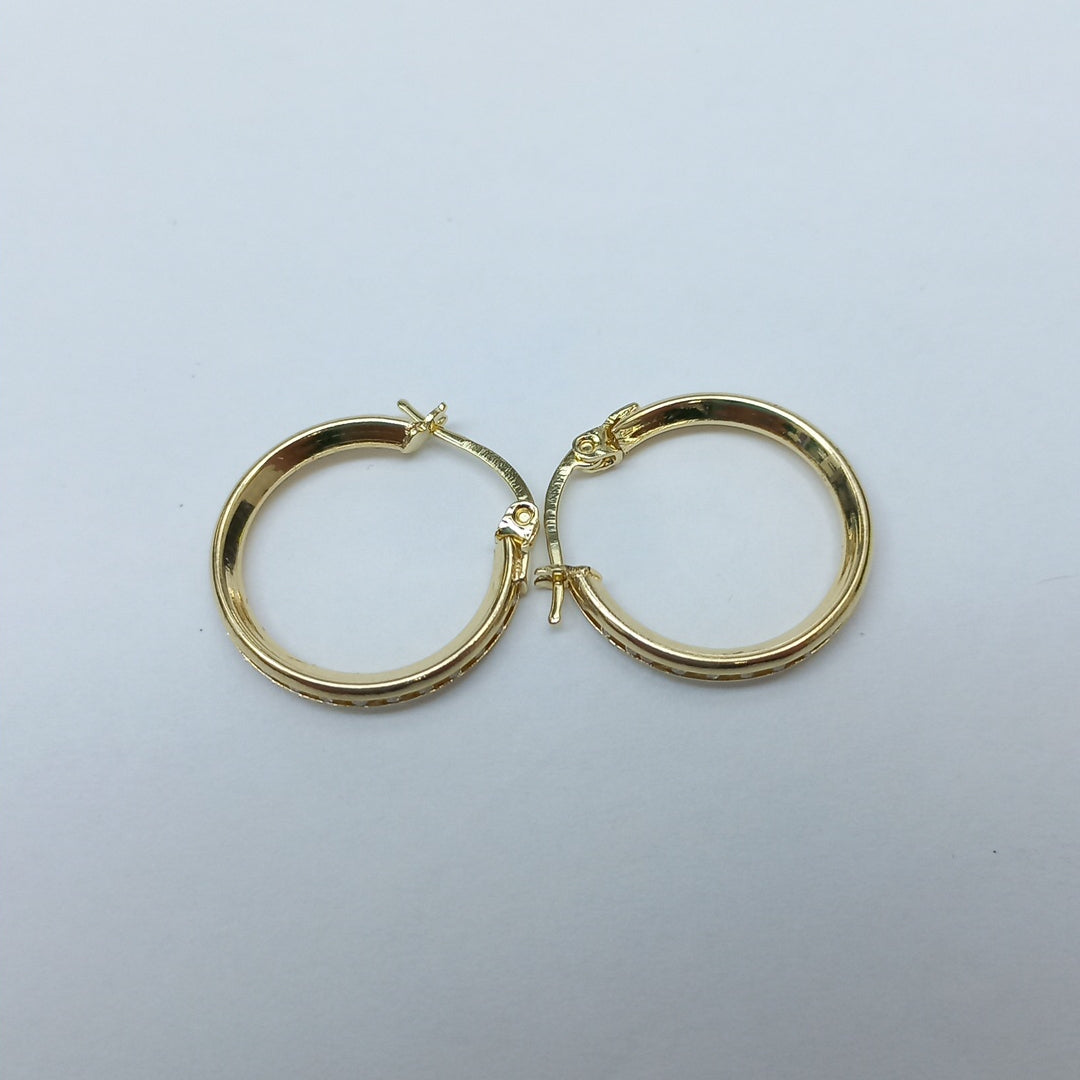 ARETES ARRACADAS CON CIRCONIAS 10K 1.8 GR (NUEVO)