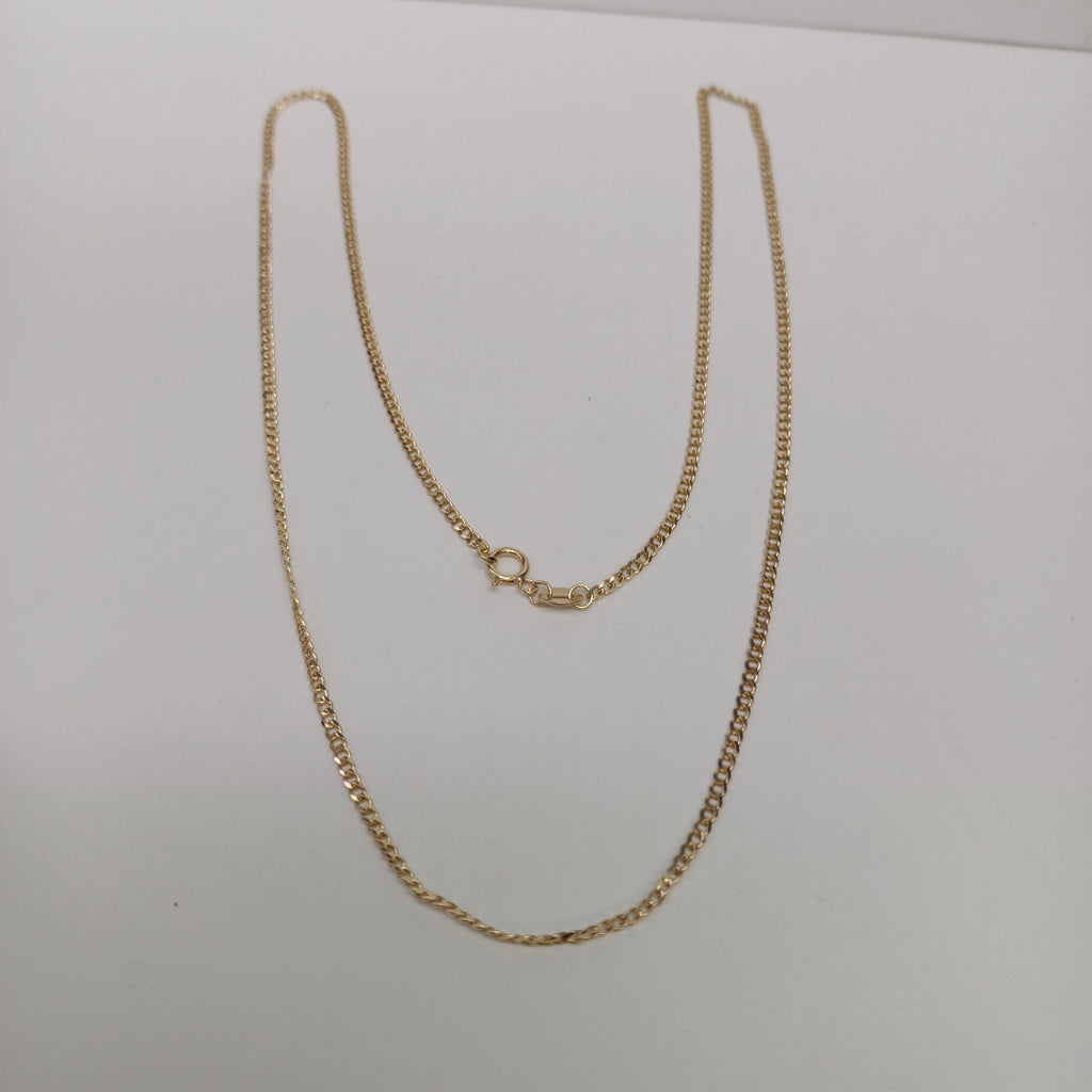 CADENAS TEJIDO BARBADA ORO 10K 55 CM 3.8 GR (NUEVO)