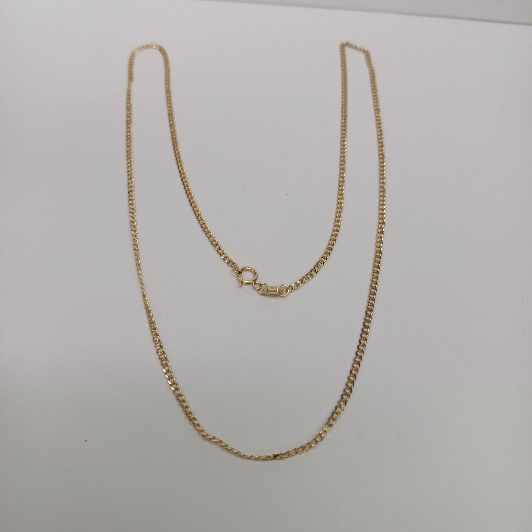 CADENAS TEJIDO BARBADA ORO 10K 55 CM 3.8 GR (NUEVO)
