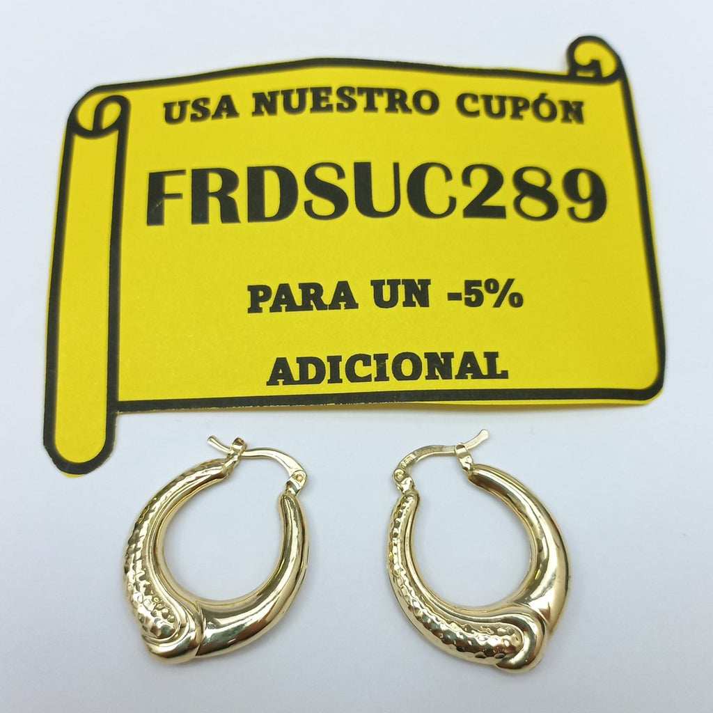 ARETES ARRACADAS ENTRELAZADAS 14K 2.5 GR (NUEVO)