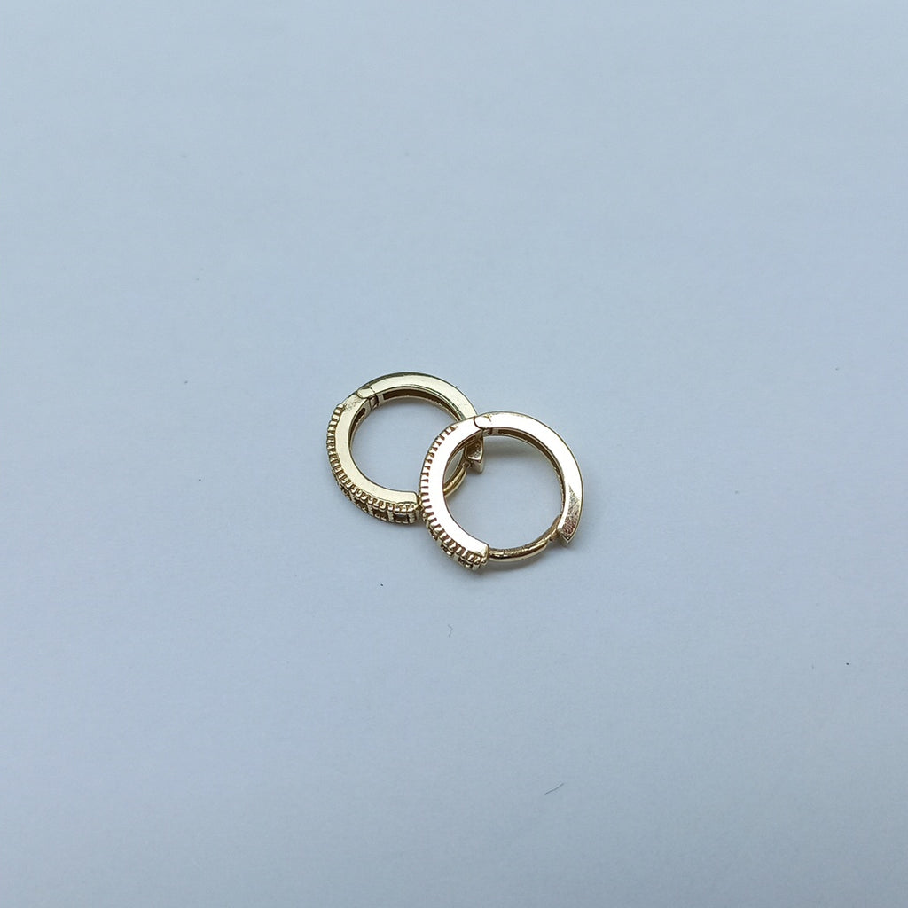 ARETES ARRACADAS CON CIRCONIAS 10K 1.2 GR (NUEVO)