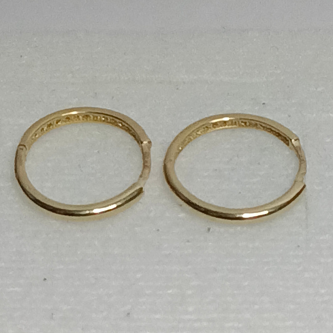 ARETES ARRACADAS C CIRCONIAS 14K 2 GR (NUEVO)