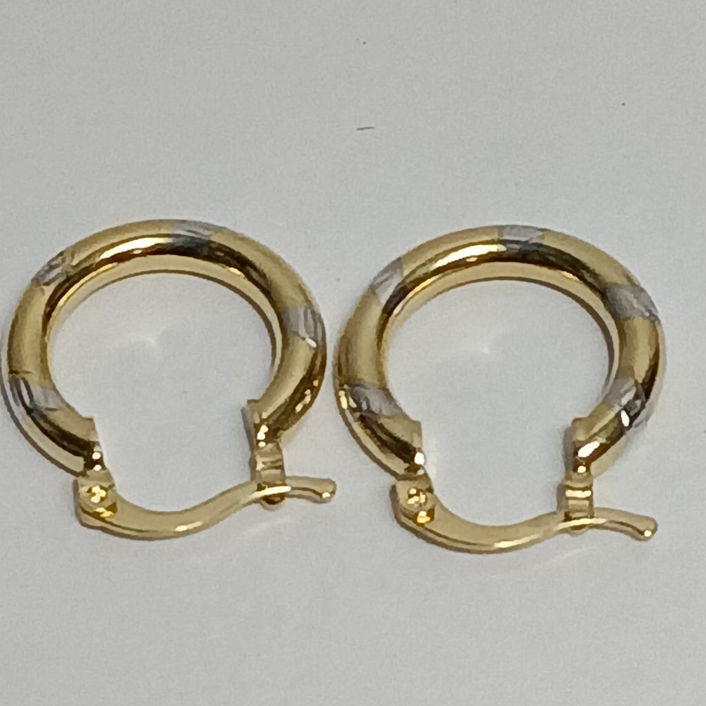 ARETES ARRACADAS COMBINADAS 14K 1.7 GR (NUEVO)