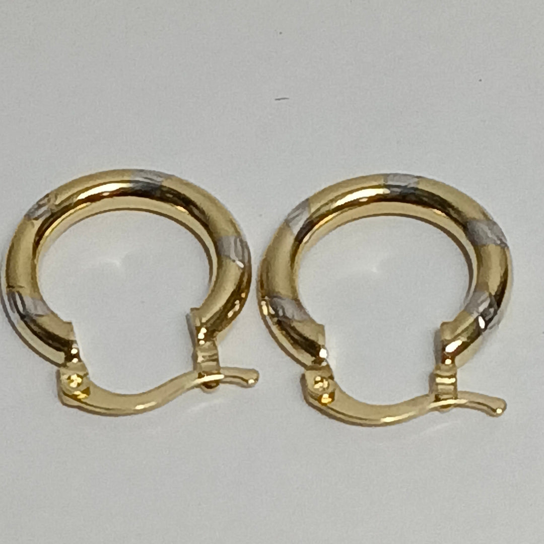 ARETES ARRACADAS COMBINADAS 14K 1.7 GR (NUEVO)