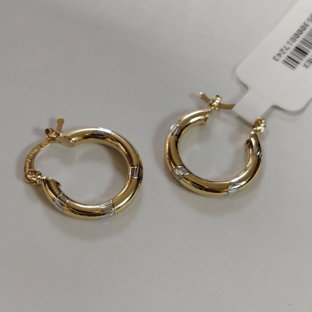 ARETES ARRACADAS COMBINADAS 14K 1.7 GR (NUEVO)