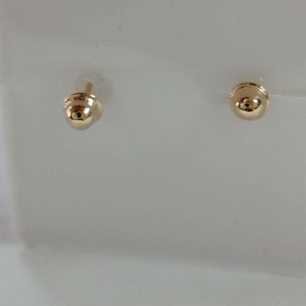 BROQUELES BROQUEL FIG BOTON RAYADO 14K 0.1577 GR (NUEVO)
