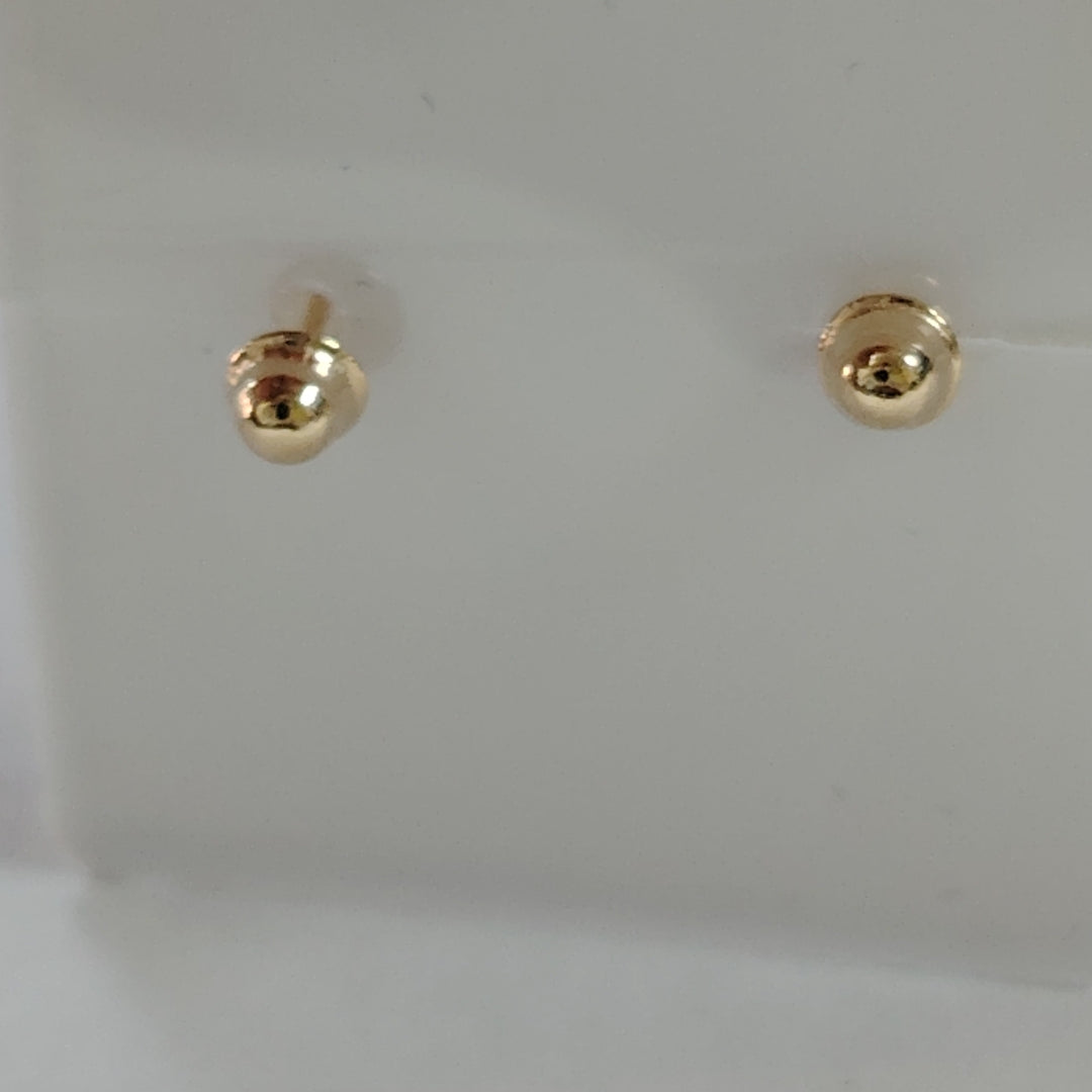 BROQUELES BROQUEL FIG BOTON RAYADO 14K 0.1577 GR (NUEVO)