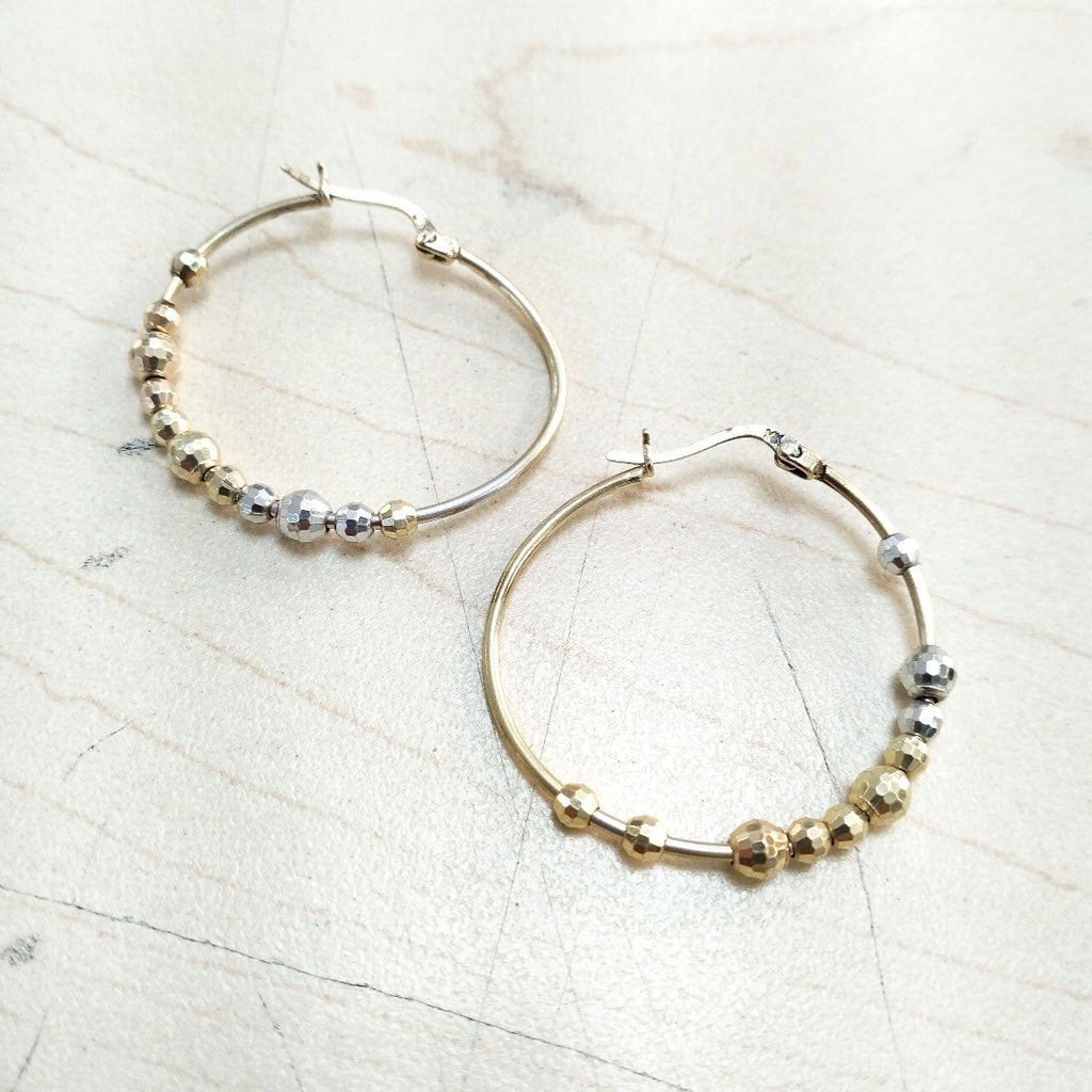 ARRACADAS PAR ORO 14 K 3.9 GRMS (SEMINUEVO)
