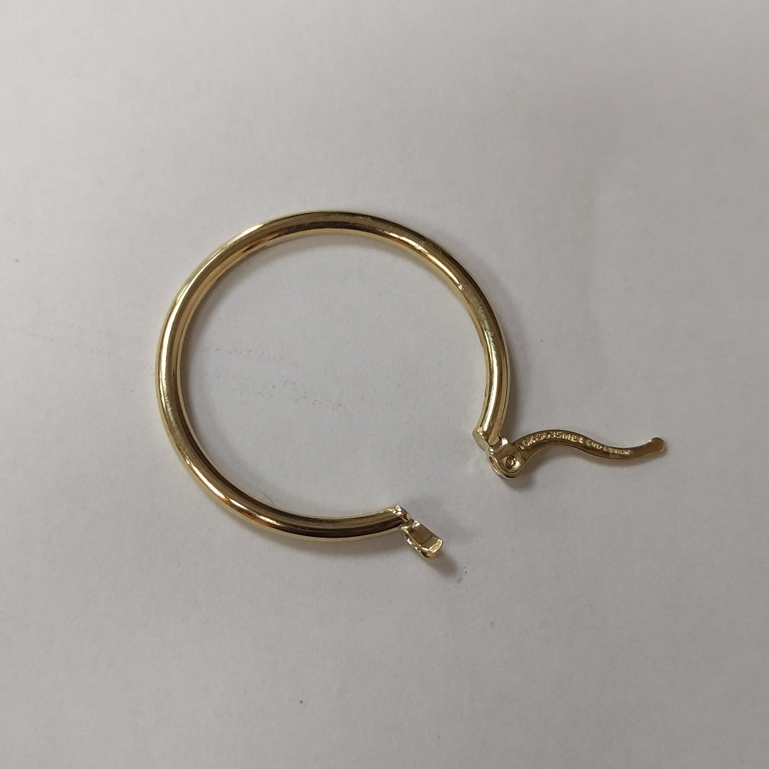 ARETES TEJIDO ARRACADAS LISAS 14K 1.5 GR (NUEVO)