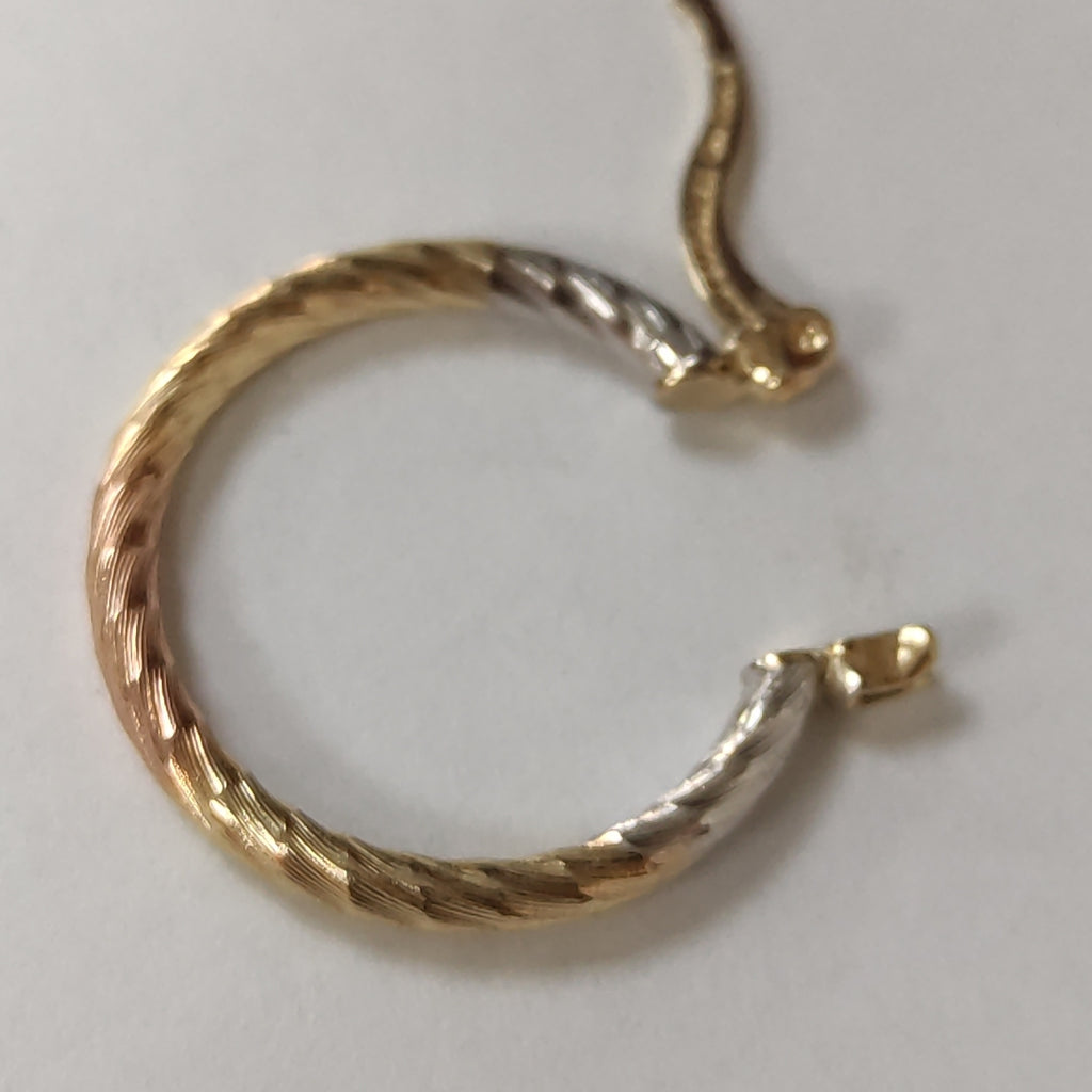 ARETES TEJIDO ARRACADAS TZL COMBINADAS 14K 1.8 GR (NUEVO)