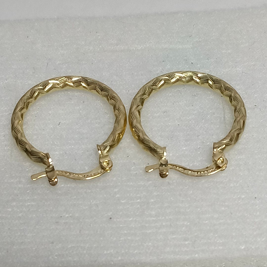 ARETES ARRACADAS LABRADAS 14K 2.2 GR (NUEVO)