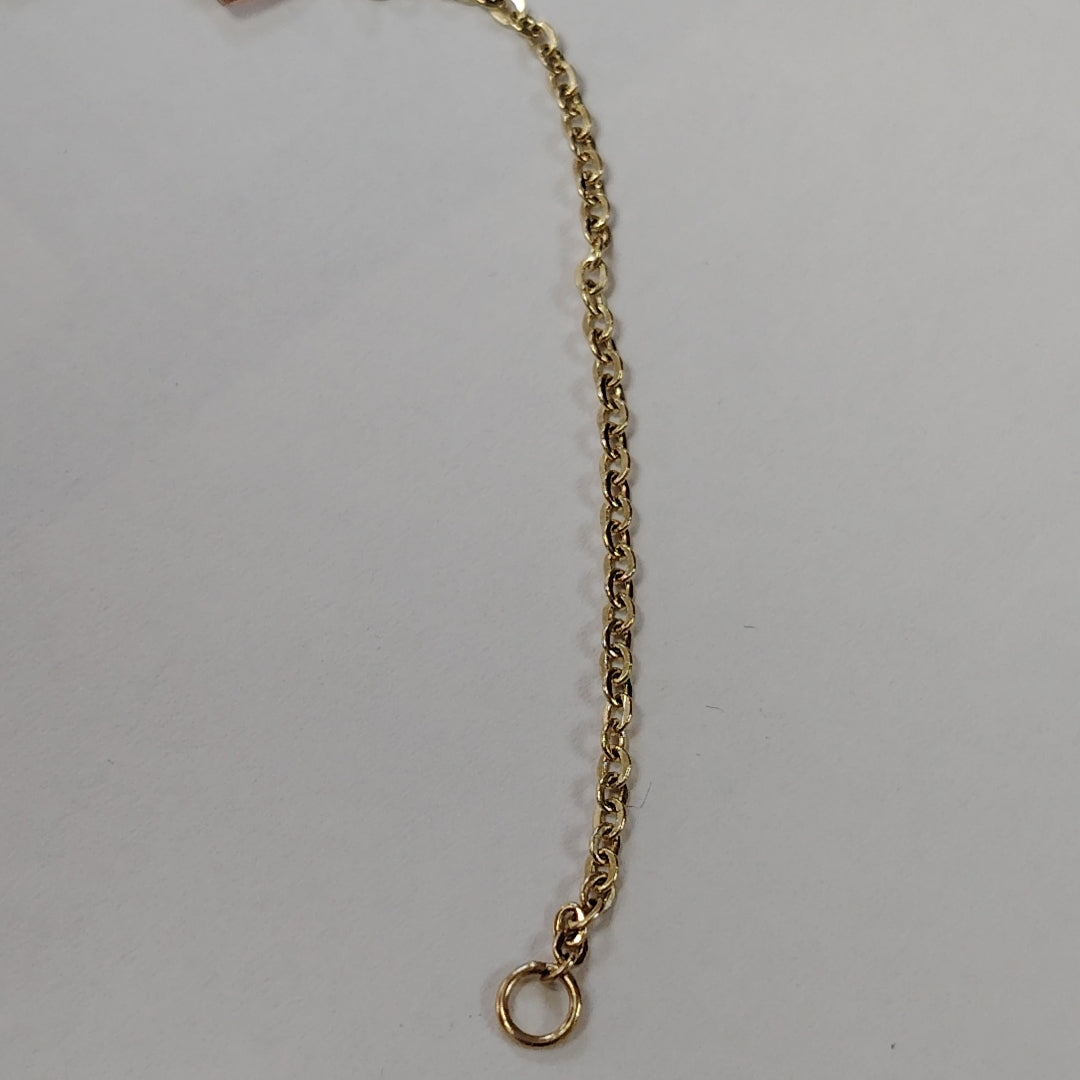 PULSERA ESPECIAL CON CORAZONES 14K 18 CM 1.4 GR (NUEVO)