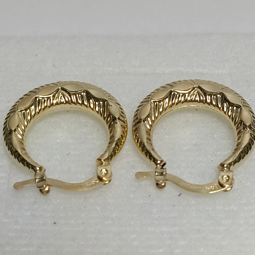 ARETES ARRACADAS HUECAS 14K 1.8 GR (NUEVO)