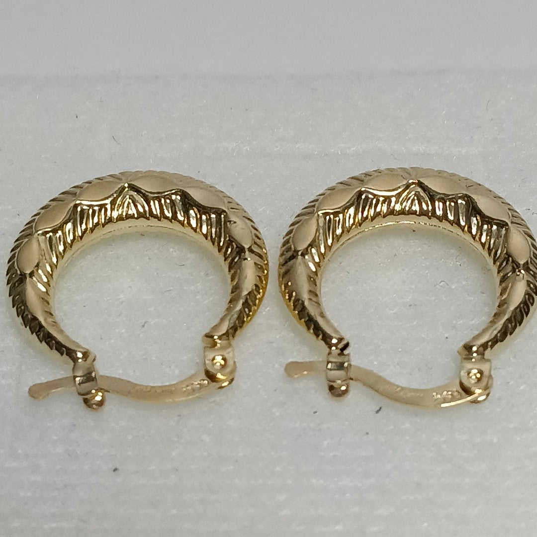 ARETES ARRACADAS HUECAS 14K 1.8 GR (NUEVO)