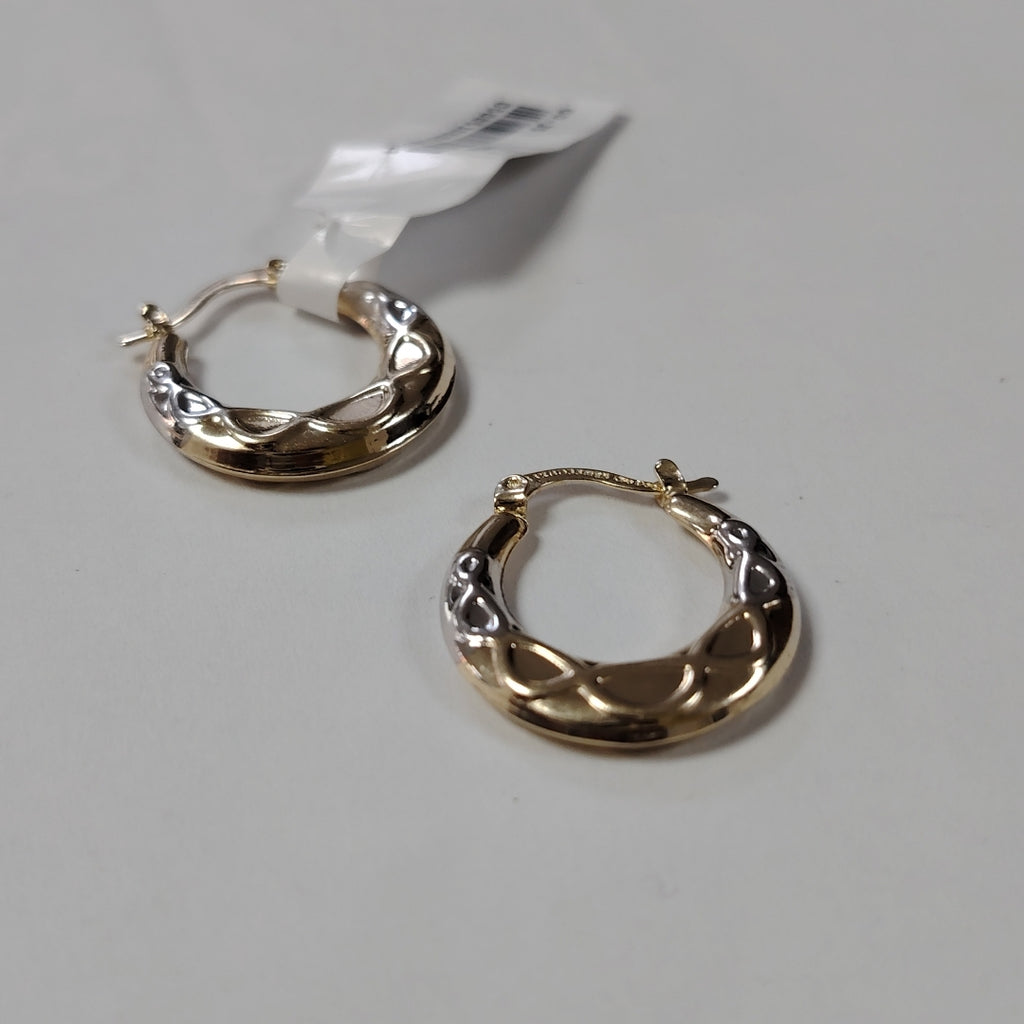 ARETES ARRACADAS COMBINADAS CON INFINITO 14K 2.2 GR (NUEVO)