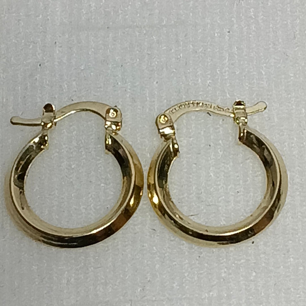 ARETES ARRACADAS CON CIRCONIAS 14K 2.4 GR (NUEVO)