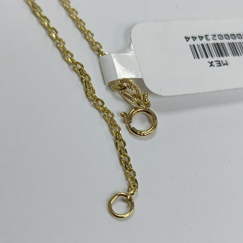 PULSERA TEJIDO ESP CON TREBOL 14K 18 CM 1.5 GR (NUEVO)