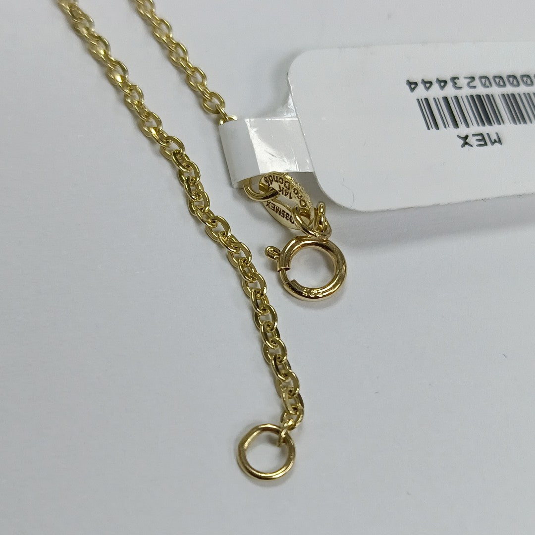 PULSERA TEJIDO ESP CON TREBOL 14K 18 CM 1.5 GR (NUEVO)