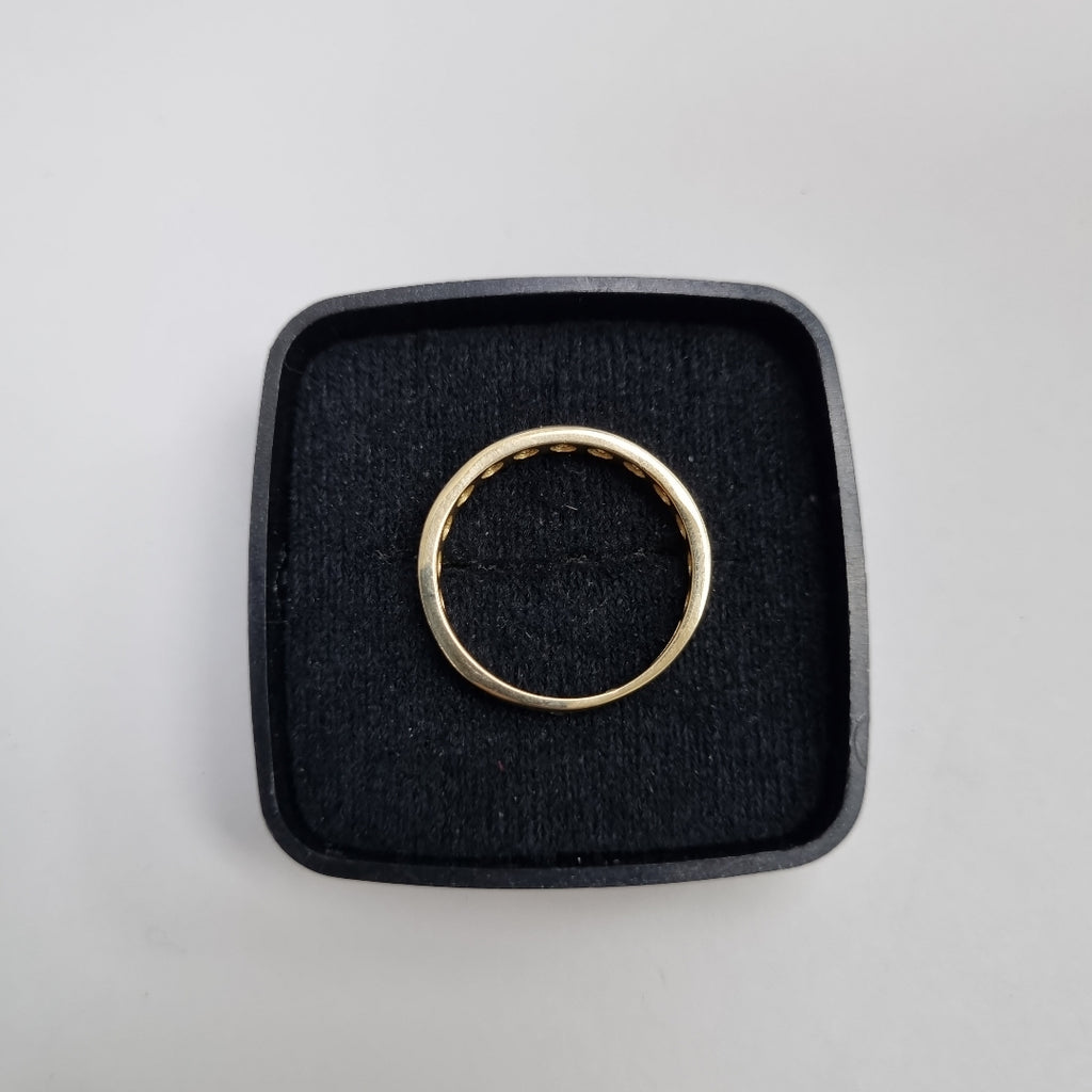 ANILLO ANILLITO C CIRCONIAS COMBINADO 14K 7 TALLA 2.1 GR (NUEVO)