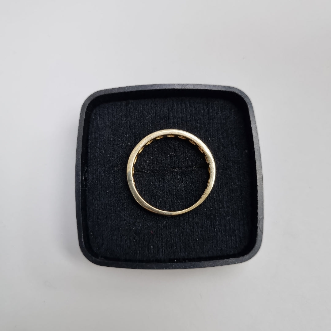 ANILLO ANILLITO C CIRCONIAS COMBINADO 14K 7 TALLA 2.1 GR (NUEVO)