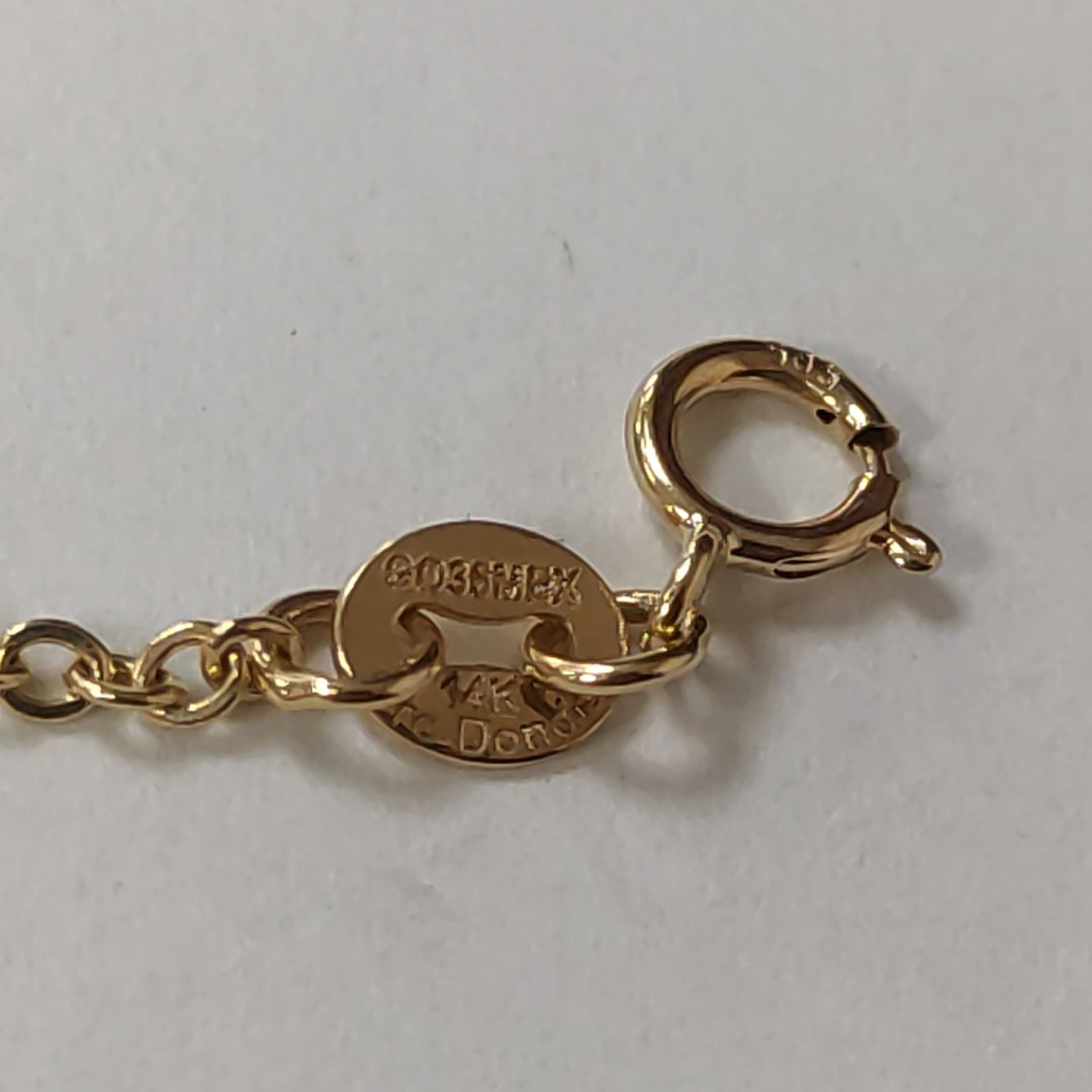 PULSERA ESPECIAL C MARIPOSAS 14K 18 CM 1.7 GR (NUEVO)